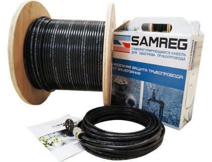 Саморегулирующийся кабель SAMREG 17HTM-2CT 17Вт для обогрева труб внутри